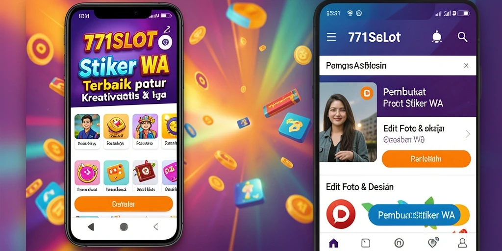 Antarmuka aplikasi 171SLOT yang memudahkan pembuatan stiker WA.