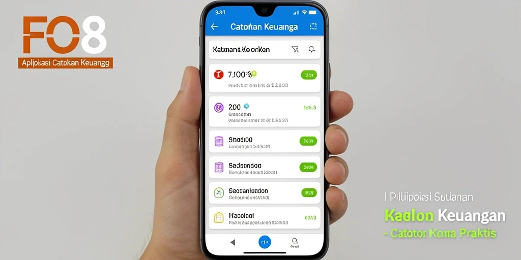 Tampilan antarmuka aplikasi FO8 untuk Catatan Keuangan.