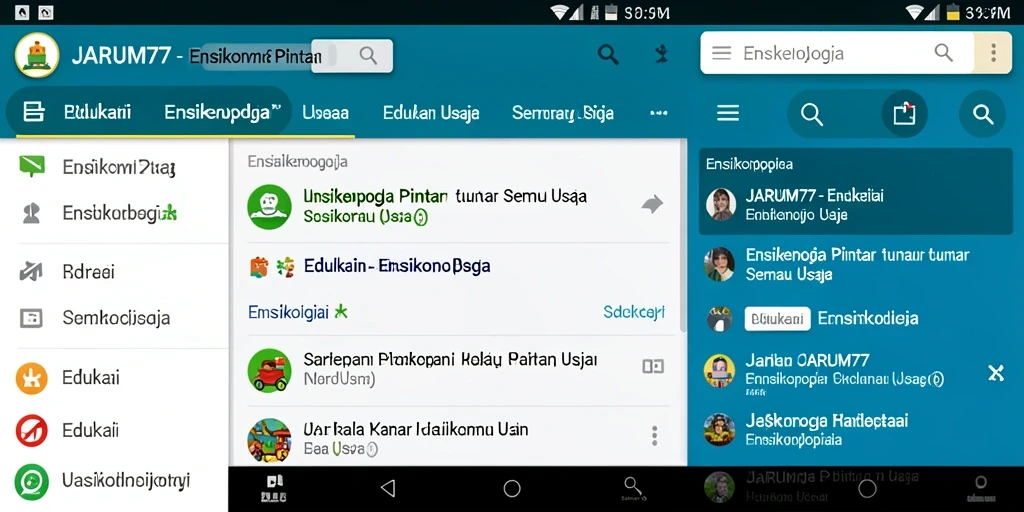 Antarmuka JARUM77 yang informatif dan menarik.