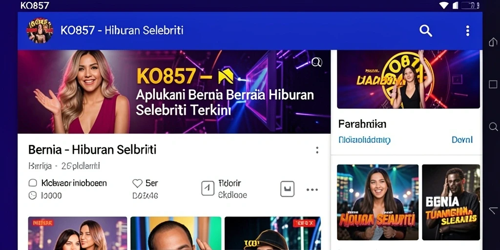 Antarmuka aplikasi KO857 yang menarik dan informatif.