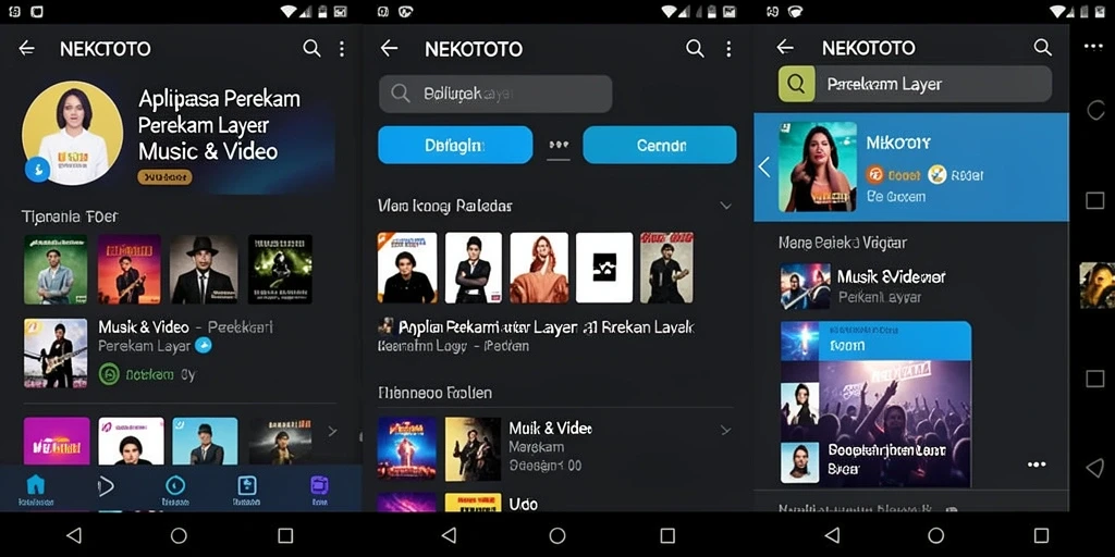 Antarmuka sederhana dengan fitur lengkap untuk Perekam Layar.