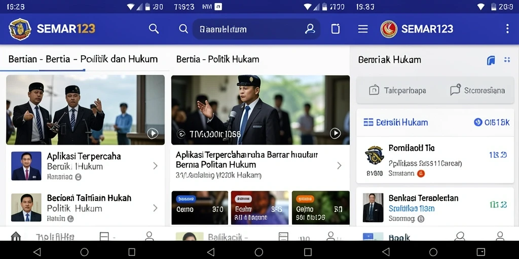 Tampilan antarmuka SEMAR123 yang bersih dan informatif.