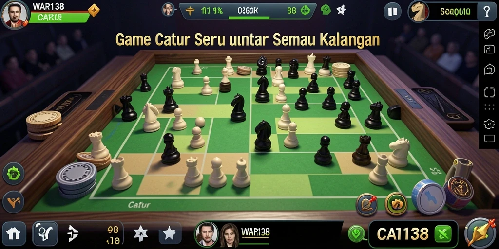 Antarmuka pengguna intuitif game Catur WAR138.